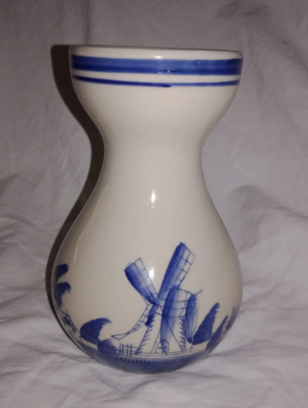 Delft Holland Windmill Village Painted Stone Ceramic 5 5/8